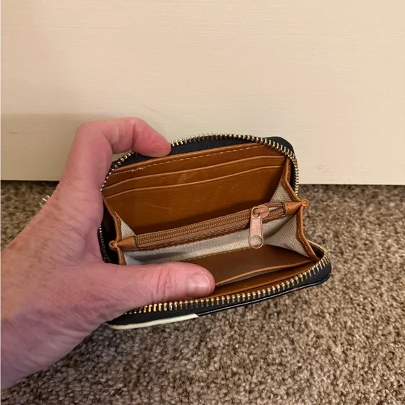 Dooney & Bourke Black and White Cowhide Wallet - Picture 4 of 5